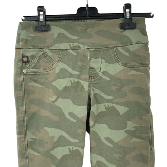 Rock & Republic Denim Rx Fever Pull On Skinny Ankle Jeans Women's 2 M Green Camo - Picture 3 of 9